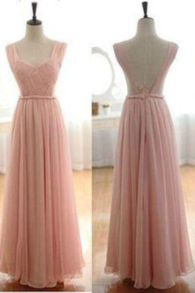 Custom Blush Pink Sexy Prom Dress Gown Backless Prom Dresses Long Bridesmaid Dresses RS536