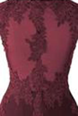 Burgundy Applique Long Mermaid Prom Dresses Evening Dresses RS570