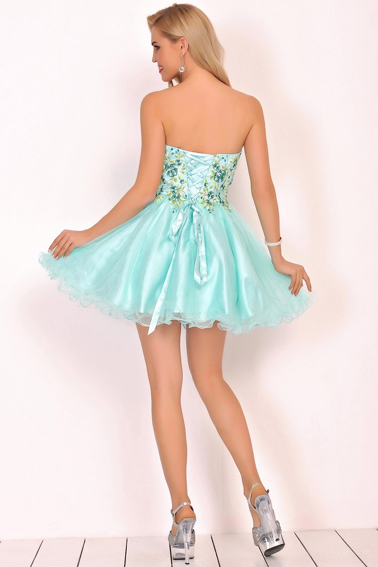 2024 Homecoming Dresses A-Line Boat Neck Short/Mini Beaded Bodice Tulle