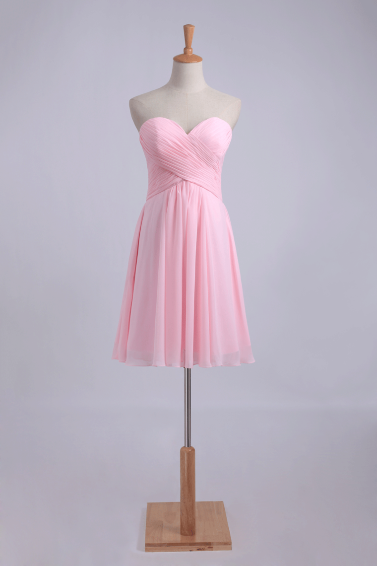 2024 New Arrival Homecoming Dress Sweetheart Short/Mini Ruffled