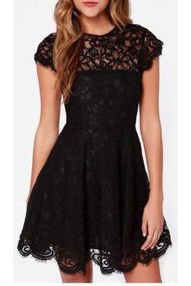 Black Lace Homecoming Dress Sweet 16 Dress Cute Backless Party Dresses for Teens RS90