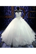 Load image into Gallery viewer, Ball Gown Sweetheart Tulle Wedding Dresses Strapless Wedding Gowns