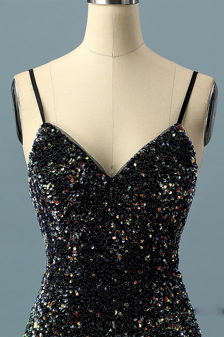 Homecoming Dresses Pat Simple Sequin Spaghetti Straps Short