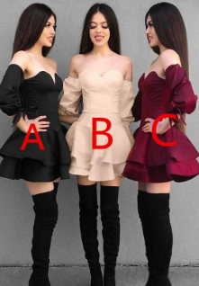 Off The Shoulder Sweetheart Long Sleeves Short Makenna Homecoming Dresses CD870