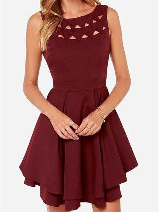 Homecoming Dresses Nancy A-Line/Princess Sleeveless Scoop Jersey Short/Mini Dresses